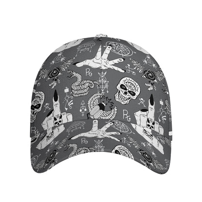 Gothic Wicca Curse Print Baseball Cap