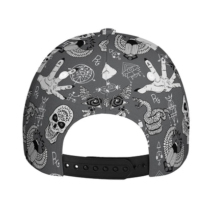 Gothic Wicca Curse Print Baseball Cap