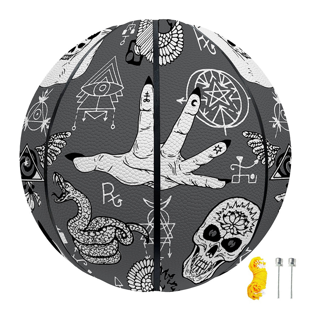 Gothic Wicca Curse Print Basketball