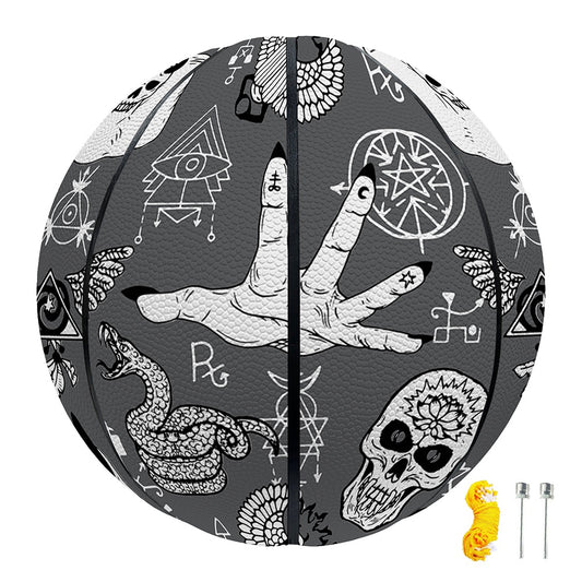 Gothic Wicca Curse Print Basketball
