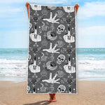 Gothic Wicca Curse Print Beach Towel