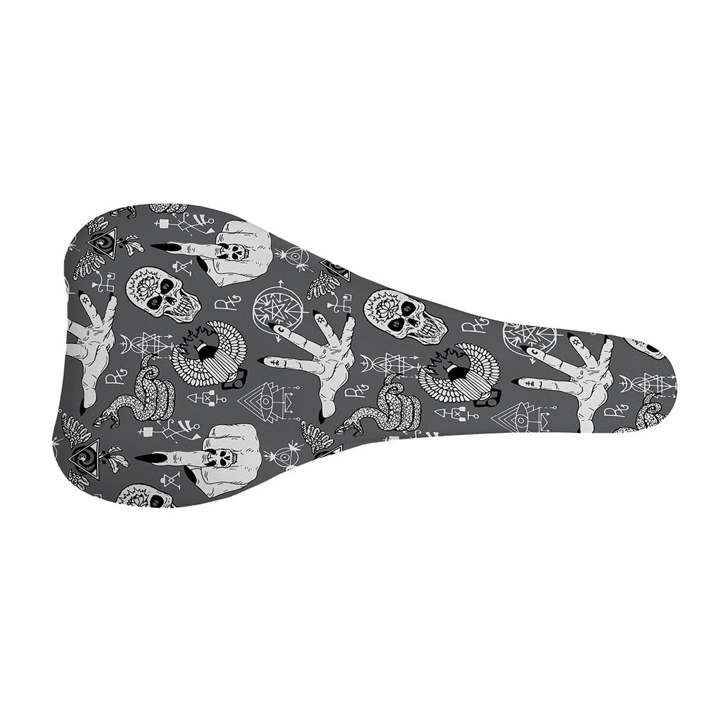 Gothic Wicca Curse Print Bicycle Seat Cover