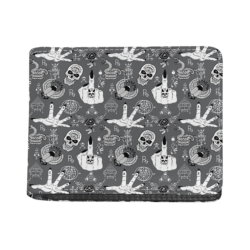 Gothic Wicca Curse Print Bifold Wallet