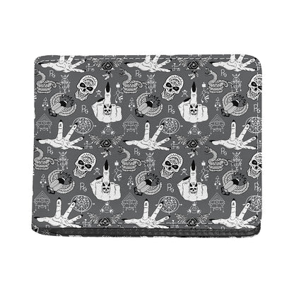 Gothic Wicca Curse Print Bifold Wallet