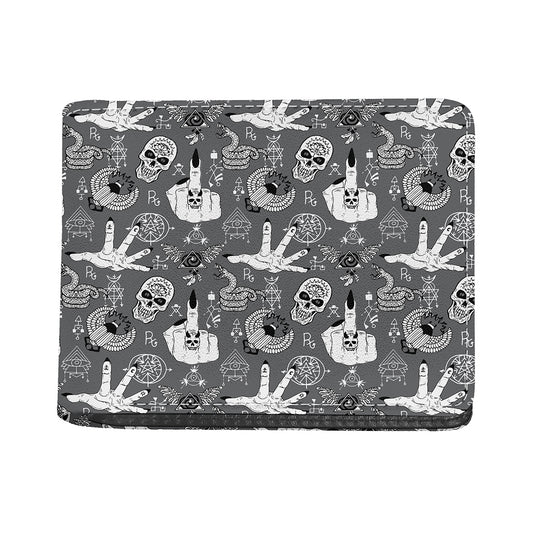 Gothic Wicca Curse Print Bifold Wallet