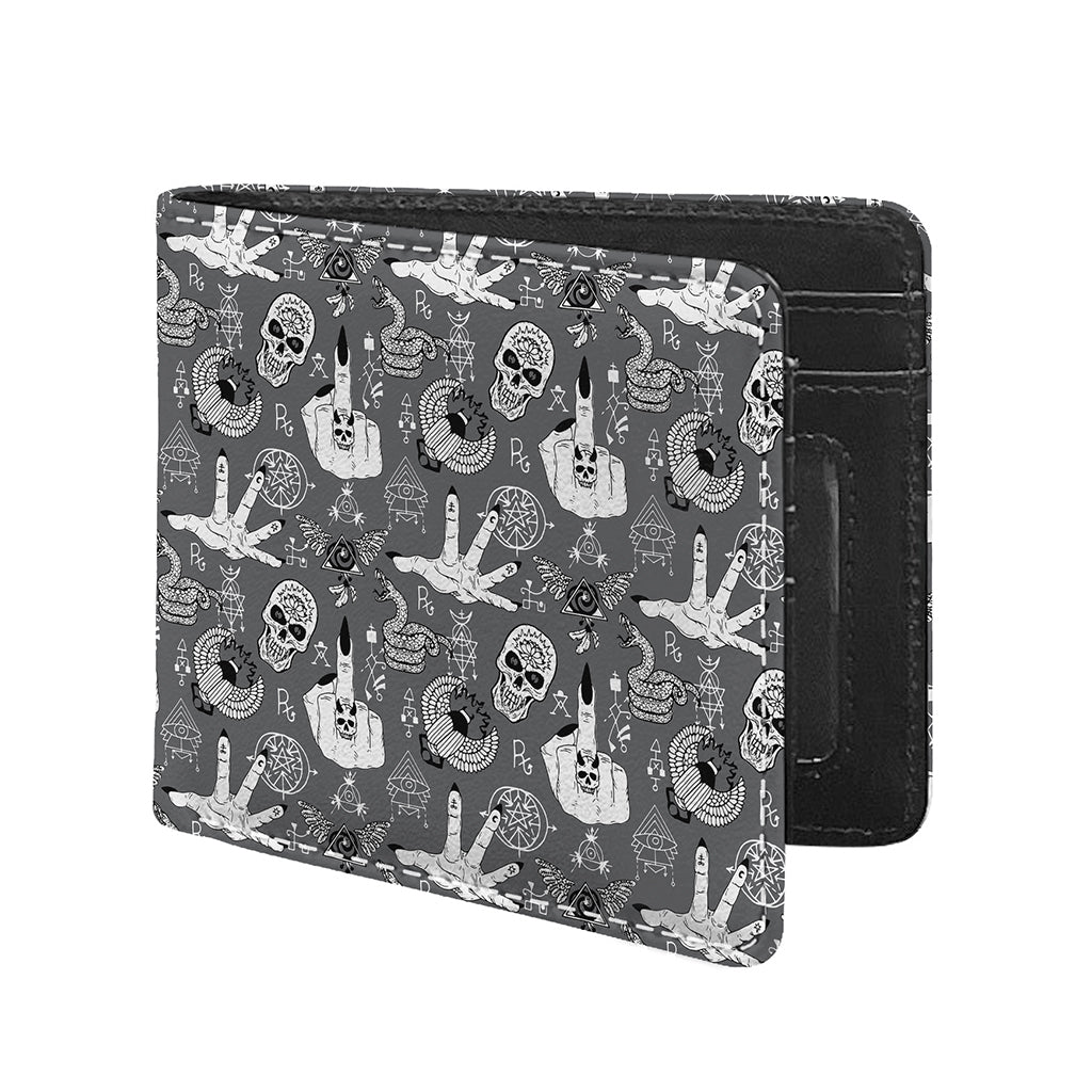 Gothic Wicca Curse Print Bifold Wallet