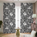 Gothic Wicca Curse Print Dimout Pencil Pleat Curtains