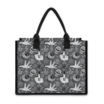 Gothic Wicca Curse Print Canvas Tote Bag