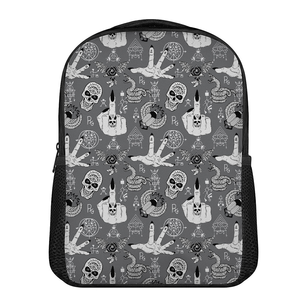 Gothic Wicca Curse Print Casual Backpack