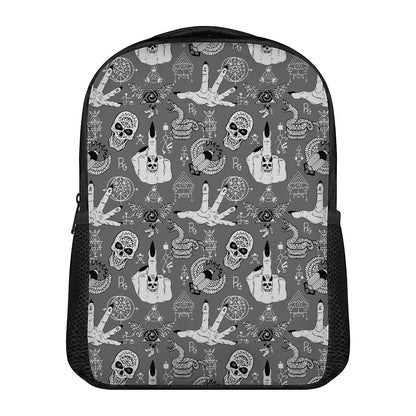 Gothic Wicca Curse Print Casual Backpack