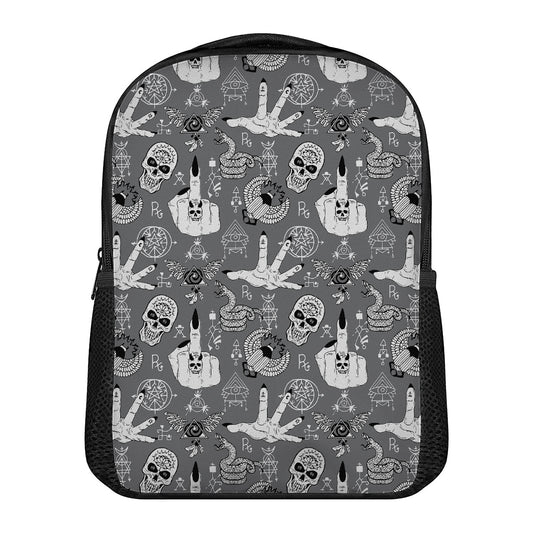 Gothic Wicca Curse Print Casual Backpack