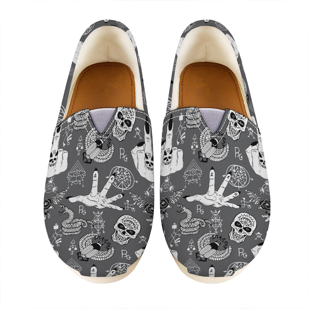 Gothic Wicca Curse Print Casual Shoes