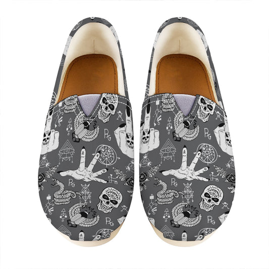 Gothic Wicca Curse Print Casual Shoes