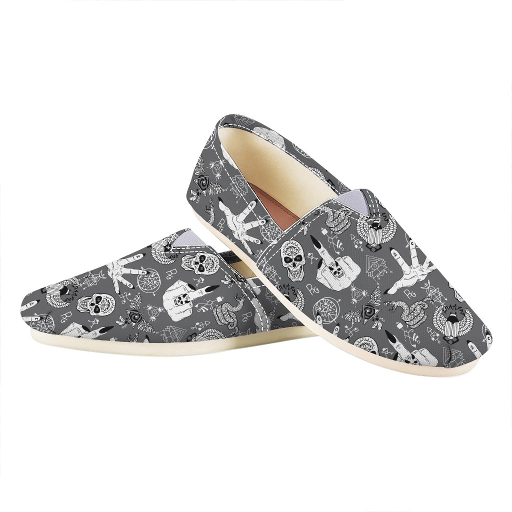 Gothic Wicca Curse Print Casual Shoes