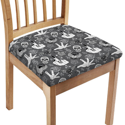 Gothic Wicca Curse Print Chair Cushion Cover