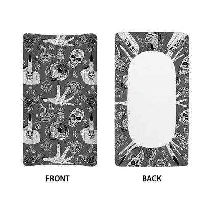 Gothic Wicca Curse Print Changing Pad Cover