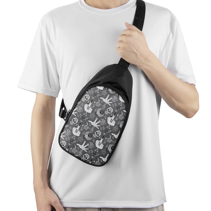 Gothic Wicca Curse Print Chest Bag