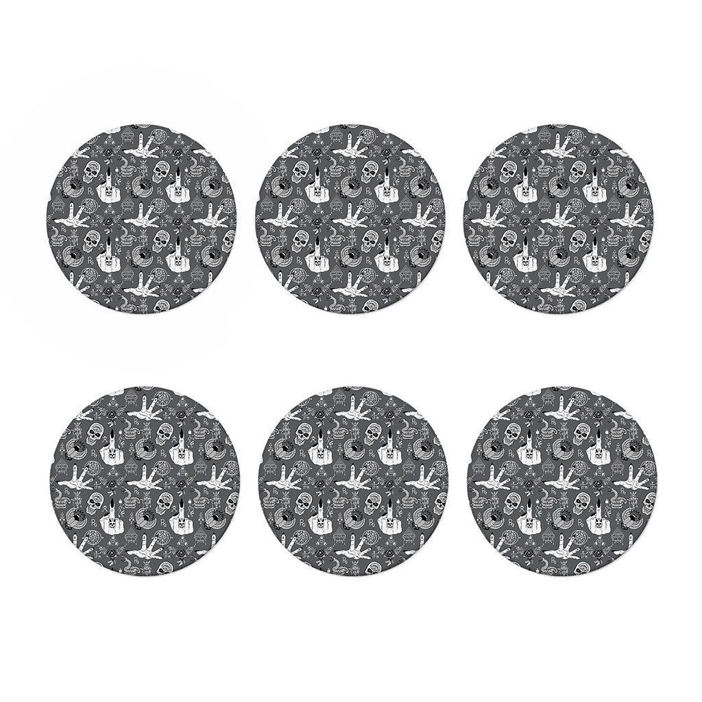 Gothic Wicca Curse Print Coaster Set