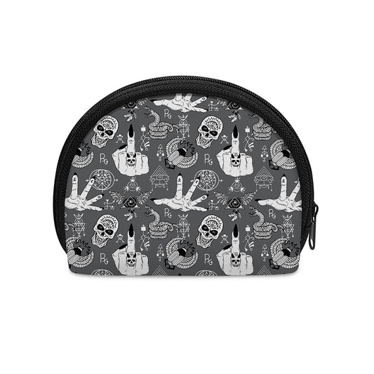 Gothic Wicca Curse Print Coin Purse