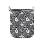 Gothic Wicca Curse Print Collapsible Laundry Basket
