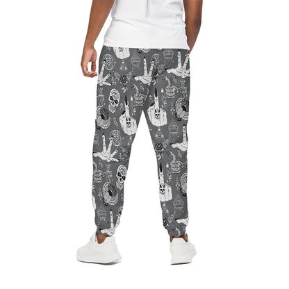 Gothic Wicca Curse Print Cotton Pants