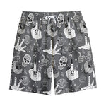 Gothic Wicca Curse Print Cotton Shorts