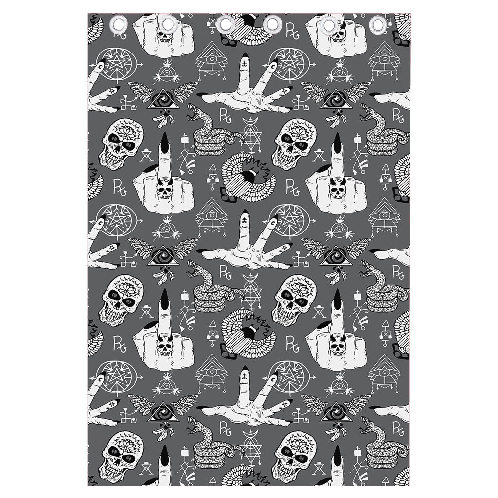 Gothic Wicca Curse Print Curtain