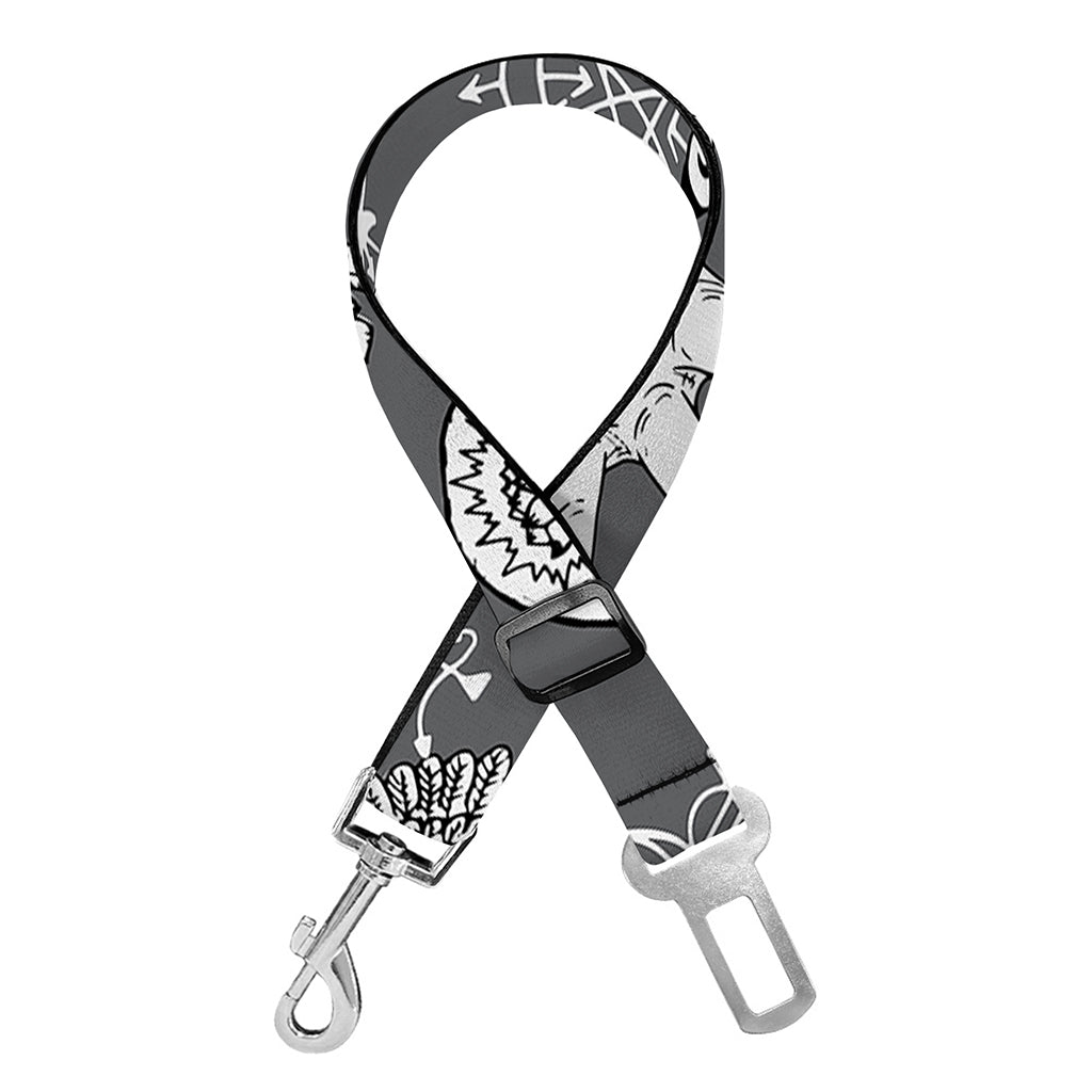 Gothic Wicca Curse Print Dog Seat Belt
