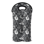 Gothic Wicca Curse Print Double Neoprene Wine Tote