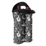 Gothic Wicca Curse Print Double Neoprene Wine Tote