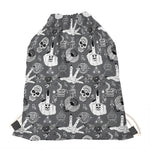 Gothic Wicca Curse Print Drawstring Bag