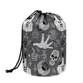 Gothic Wicca Curse Print Drawstring Makeup Bag