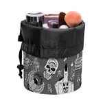 Gothic Wicca Curse Print Drawstring Makeup Bag