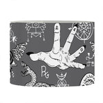 Gothic Wicca Curse Print Drum Lamp Shade