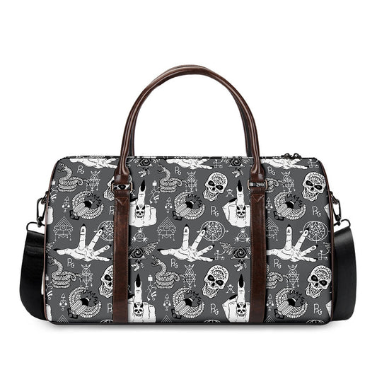 Gothic Wicca Curse Print Duffle Bag