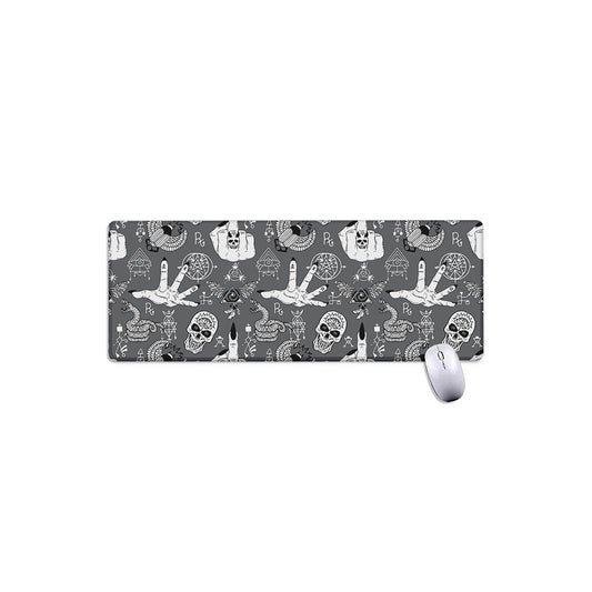 Gothic Wicca Curse Print Extended Mouse Pad