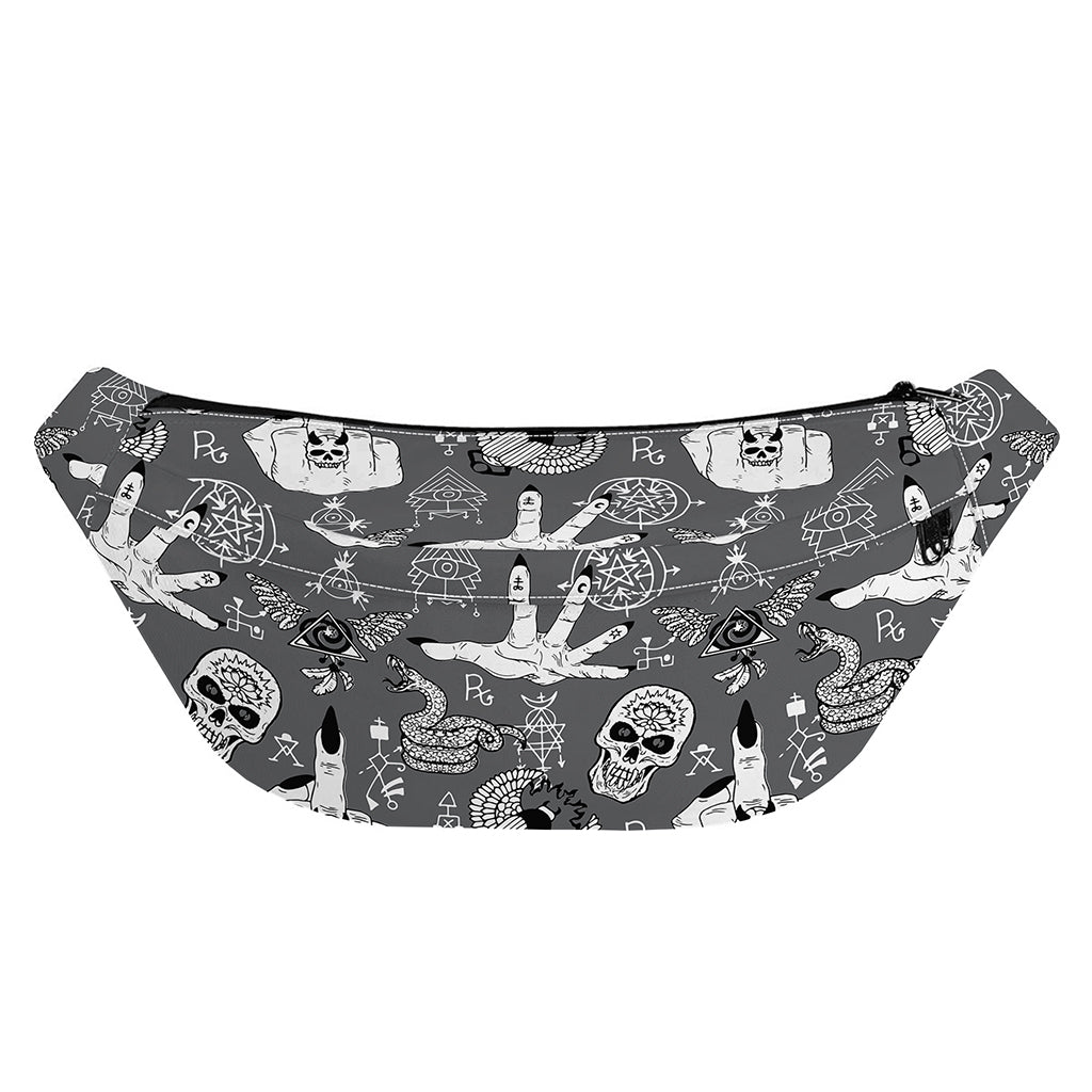 Gothic Wicca Curse Print Fanny Pack