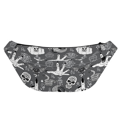 Gothic Wicca Curse Print Fanny Pack