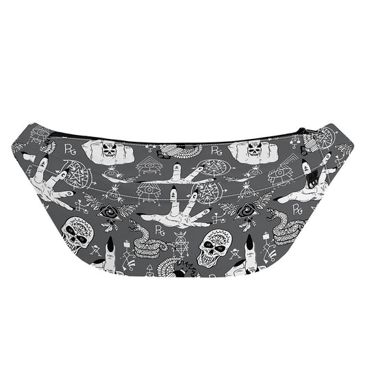 Gothic Wicca Curse Print Fanny Pack