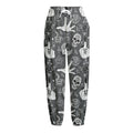 Gothic Wicca Curse Print Fleece Lined Knit Pants