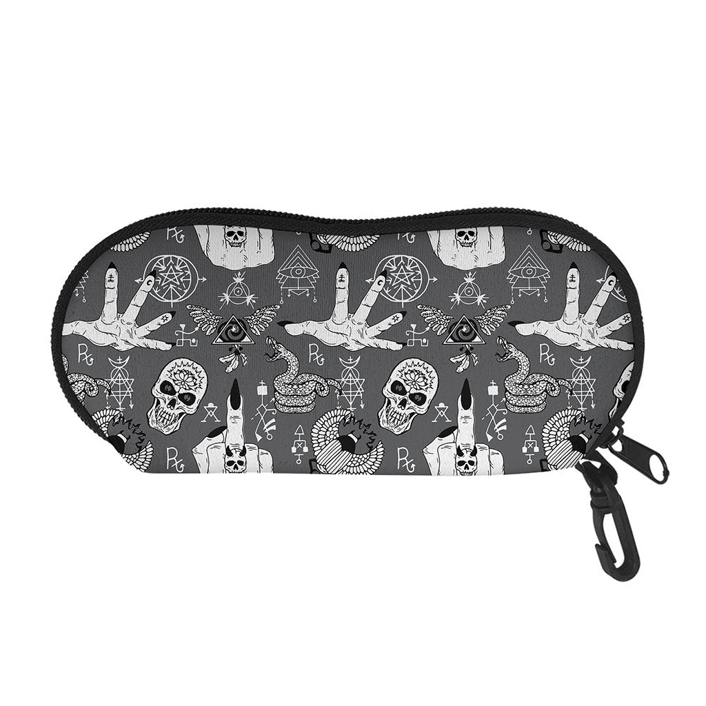 Gothic Wicca Curse Print Glasses Case
