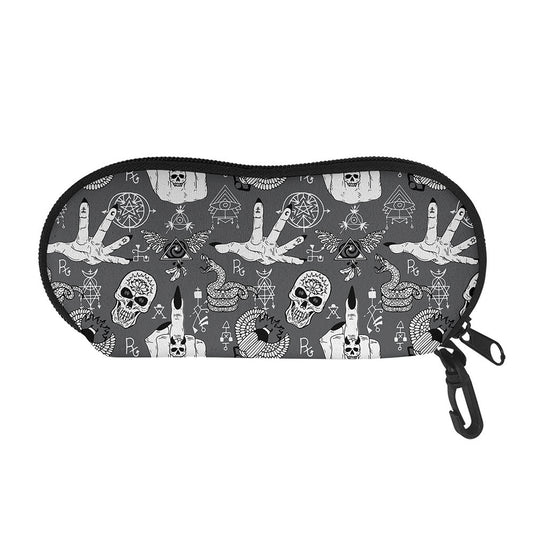 Gothic Wicca Curse Print Glasses Case