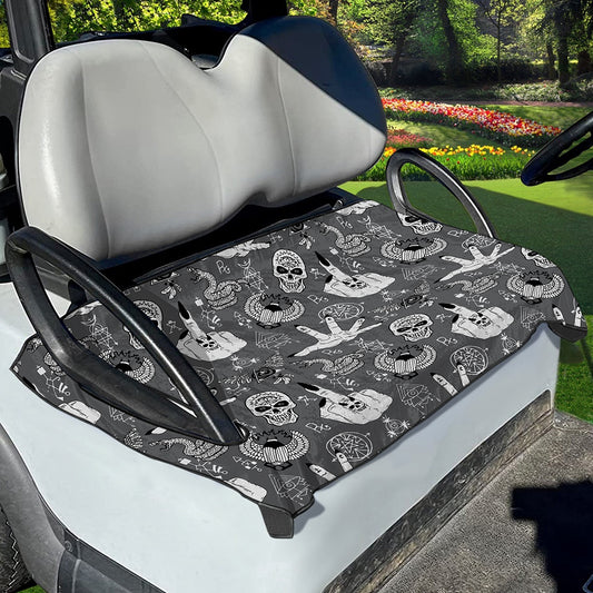 Gothic Wicca Curse Print Golf Cart Seat Cover