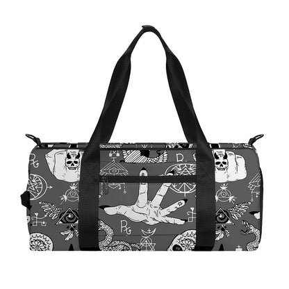 Gothic Wicca Curse Print Gym Bag