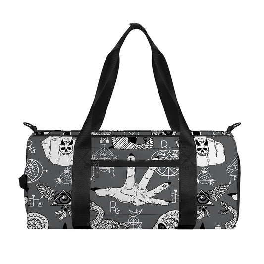 Gothic Wicca Curse Print Gym Bag
