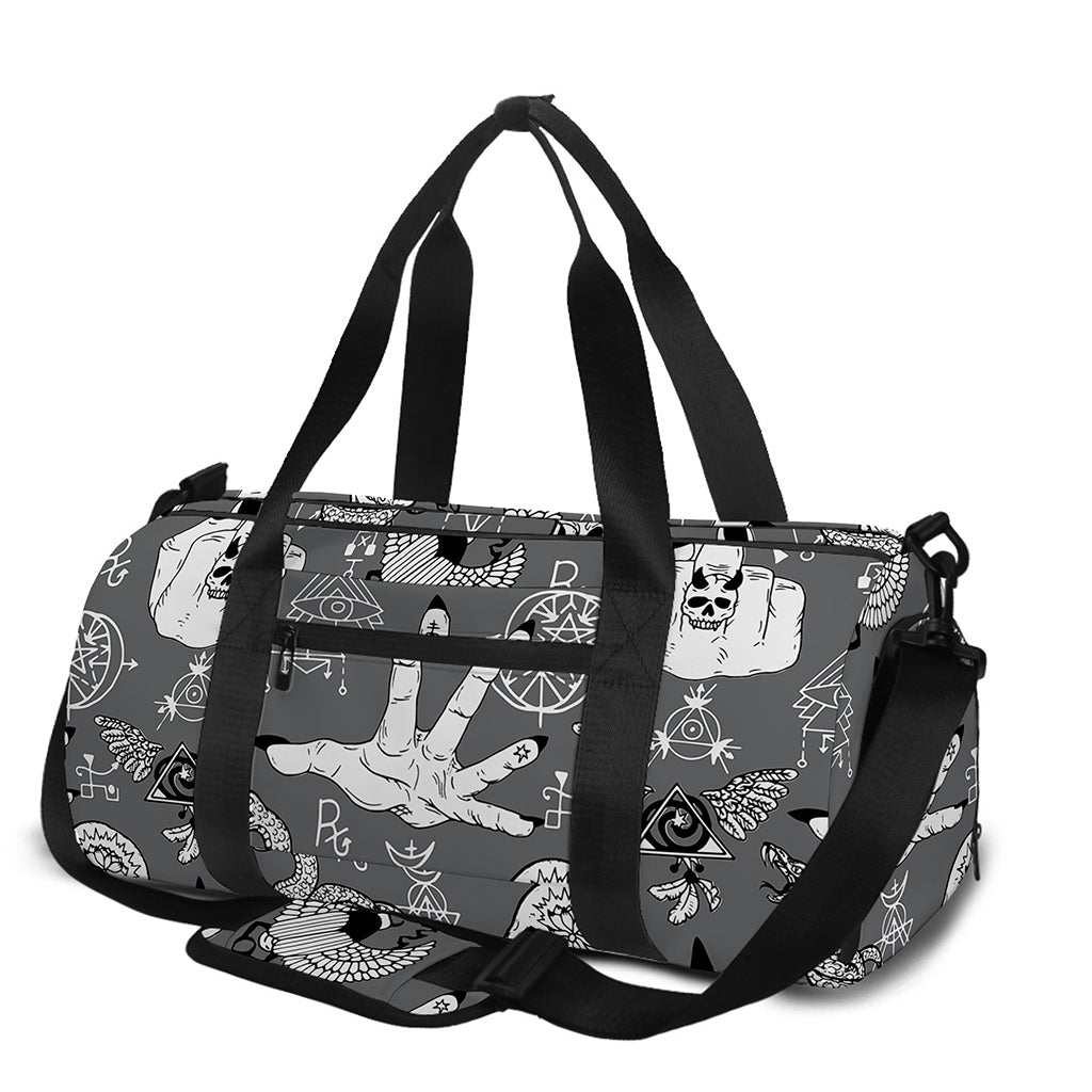 Gothic Wicca Curse Print Gym Bag