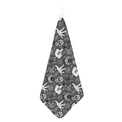 Gothic Wicca Curse Print Hand Towel