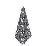 Gothic Wicca Curse Print Hand Towel