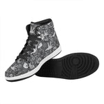 Gothic Wicca Curse Print High Top Leather Sneakers