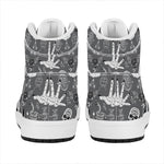 Gothic Wicca Curse Print High Top Leather Sneakers